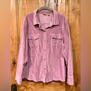 Cute Southwestern Style Velour Shirt by Caslon